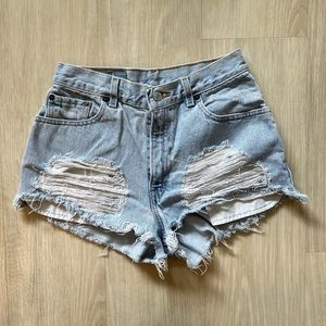 Vintage Levi High Waisted Denim Shorts